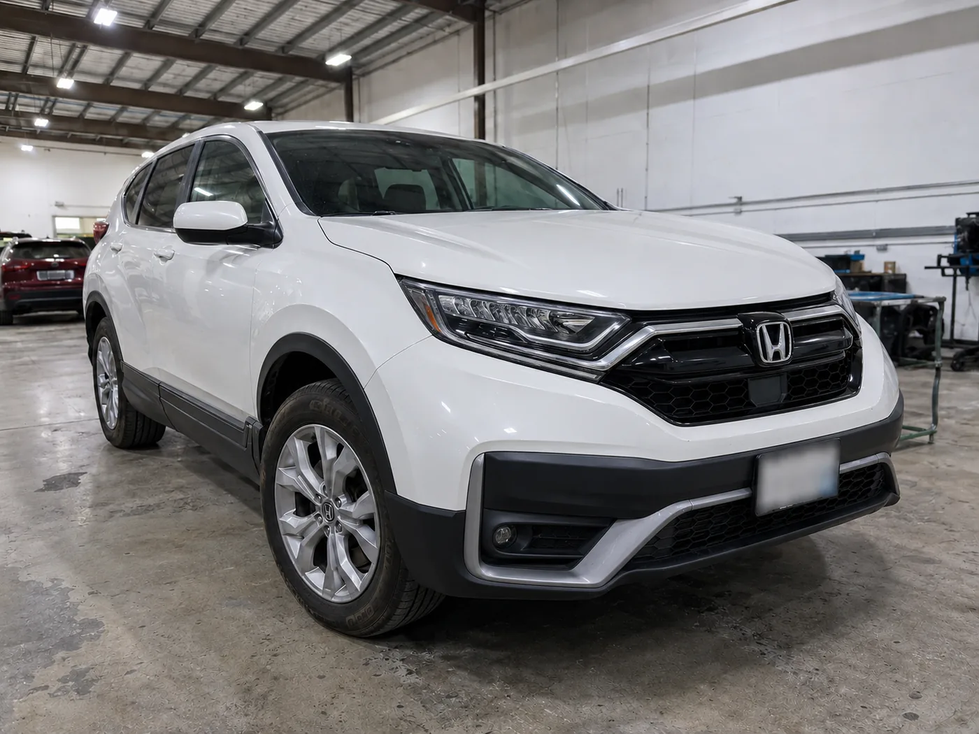 Honda CR-V with restored body and paint, after repair